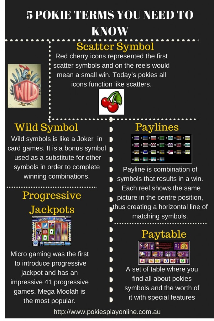 Five Pokie Terms Infographic