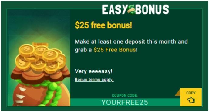 $25 free play bonus at Fair Go Casino