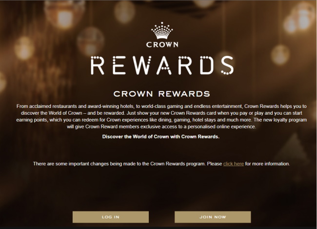Crown Rewards for blackjack players