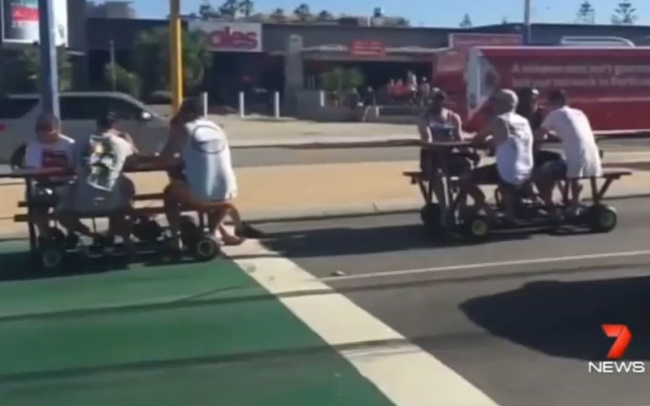 Motorized picnic table a concern for fellow motorists