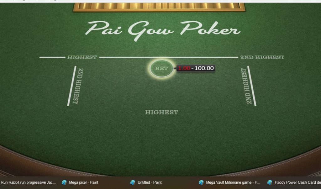 Pai Gow poker game