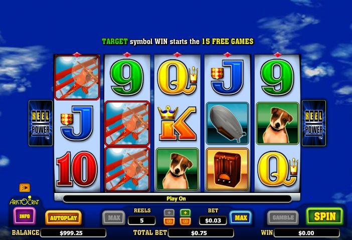 Red baron pokies game features