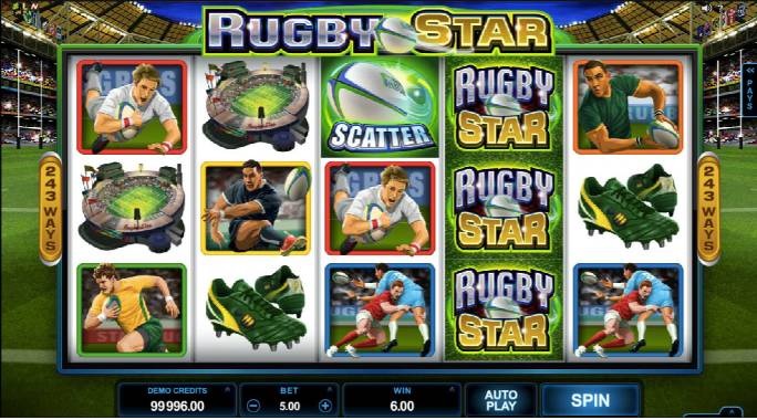 Rugby Star slots scatter