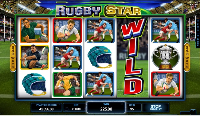 Rugby Star slots wild feature
