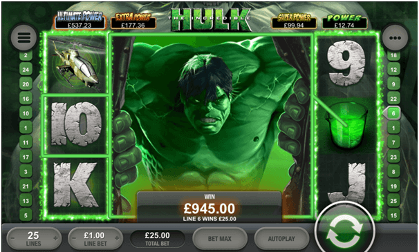 The Incredible Hulk slots