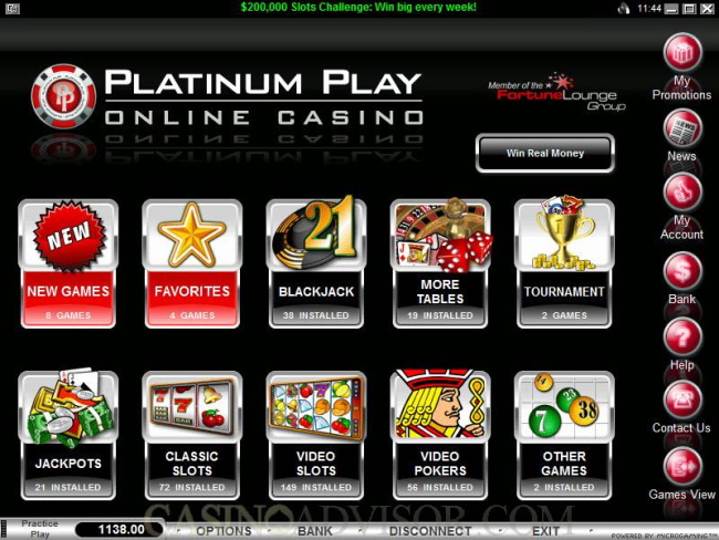Where is Platinum Play Casino based